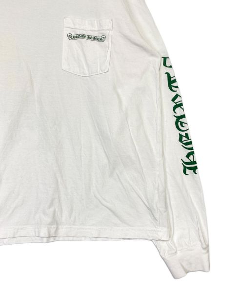 CHROME HEARTS（クロムハーツ）CHROME HEARTS (クロムハーツ) セメタリークロスプリントロングTシャツ ホワイト サイズ:XLの古着・服飾アイテム