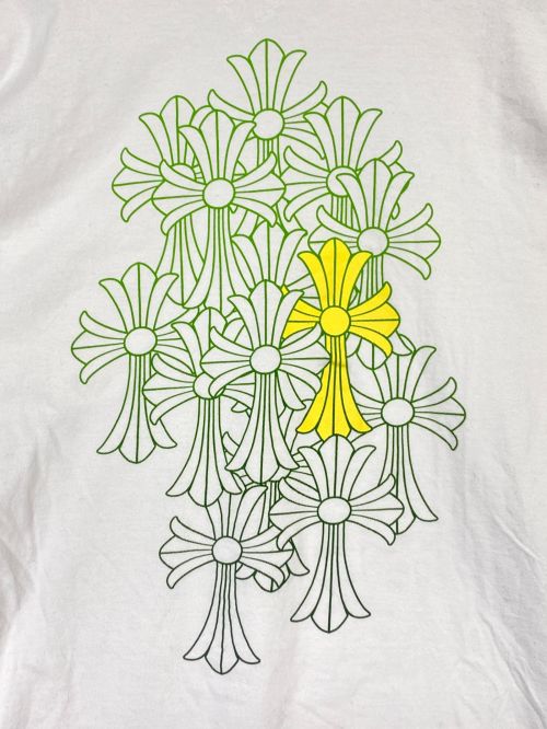 CHROME HEARTS（クロムハーツ）CHROME HEARTS (クロムハーツ) セメタリークロスプリントロングTシャツ ホワイト サイズ:XLの古着・服飾アイテム