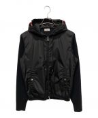 MONCLERモンクレール）の古着「CARDIGAN TRICOT/ナイロン切替ジップパーカー」｜ブラック