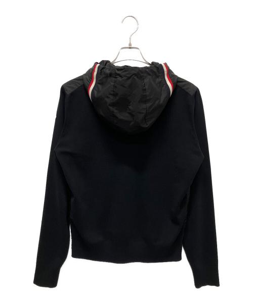 MONCLER（モンクレール）MONCLER (モンクレール)  CARDIGAN TRICOT/ナイロン切替ジップパーカー ブラック サイズ:Mの古着・服飾アイテム