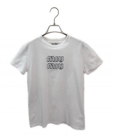中古・古着通販】MIU MIU (ミュウミュウ) ロゴTシャツ ホワイト サイズ