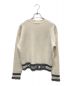 Christian Dior (クリスチャン ディオール) カシミヤ×ナイロン バックトリム ロゴ セーター アイボリー サイズ:34：110000円