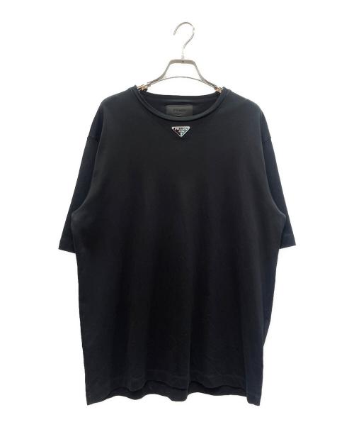 PRADA（プラダ）PRADA (プラダ) トライアングル ロゴ Tシャツ ブラック サイズ:Mの古着・服飾アイテム
