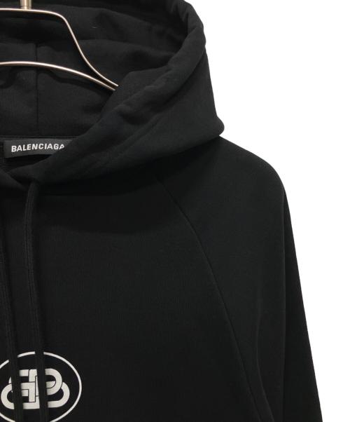 BALENCIAGA（バレンシアガ）BALENCIAGA (バレンシアガ) New BB Mode Hoodie/BBロゴオーバーパーカー ブラック サイズ:XSの古着・服飾アイテム