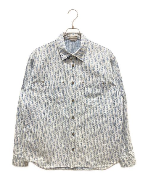 Christian Dior（クリスチャン ディオール）Christian Dior (クリスチャン ディオール) オブリーク カスリ コットンオーバーデニムシャツ スカイブルー サイズ:40の古着・服飾アイテム