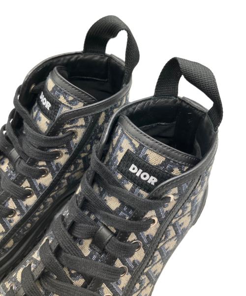 Dior（ディオール）Dior (ディオール) B28オブリークハイカットスニーカー ベージュ×ネイビー サイズ:41の古着・服飾アイテム