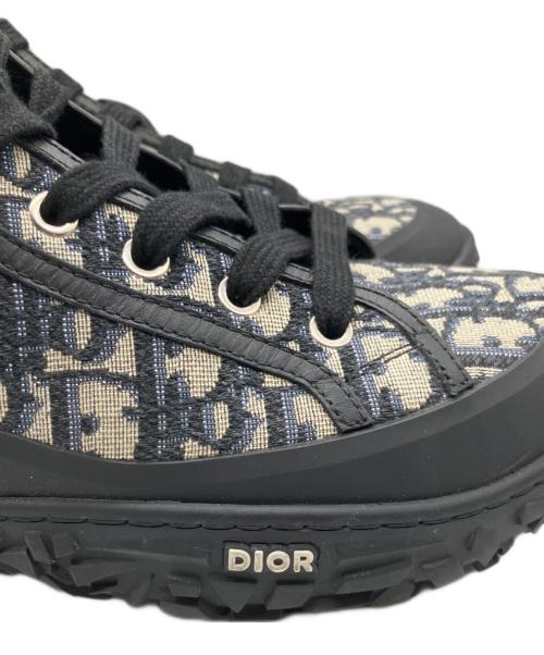 Dior（ディオール）Dior (ディオール) B28オブリークハイカットスニーカー ベージュ×ネイビー サイズ:41の古着・服飾アイテム