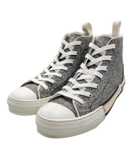 Dior（ディオール）Dior (ディオール) B23 HTDO JACQUARD/B23オブリークハイカットスニーカー グレー サイズ:40の古着・服飾アイテム