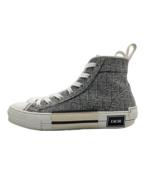 Dior（ディオール）Dior (ディオール) B23 HTDO JACQUARD/B23オブリークハイカットスニーカー グレー サイズ:40の古着・服飾アイテム