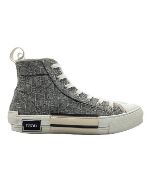 Dior（ディオール）Dior (ディオール) B23 HTDO JACQUARD/B23オブリークハイカットスニーカー グレー サイズ:40の古着・服飾アイテム