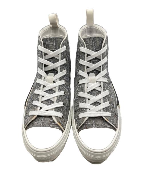 Dior（ディオール）Dior (ディオール) B23 HTDO JACQUARD/B23オブリークハイカットスニーカー グレー サイズ:40の古着・服飾アイテム