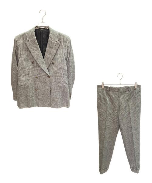 HERMES（エルメス）HERMES (エルメス) セットアップスーツ/グレンチェック グレー サイズ:48の古着・服飾アイテム