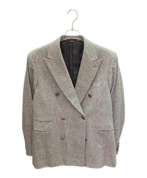 HERMES（エルメス）HERMES (エルメス) セットアップスーツ/グレンチェック グレー サイズ:48の古着・服飾アイテム