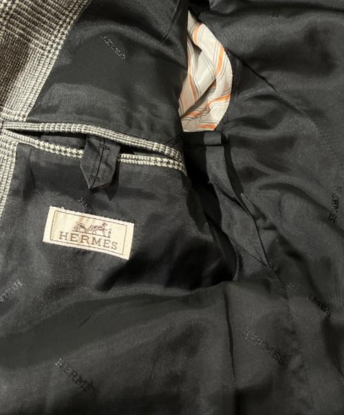 HERMES（エルメス）HERMES (エルメス) セットアップスーツ/グレンチェック グレー サイズ:48の古着・服飾アイテム