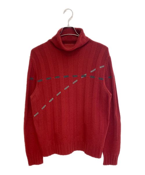 HERMES（エルメス）HERMES (エルメス) カシミヤタートルネックニット レッド サイズ:Mの古着・服飾アイテム