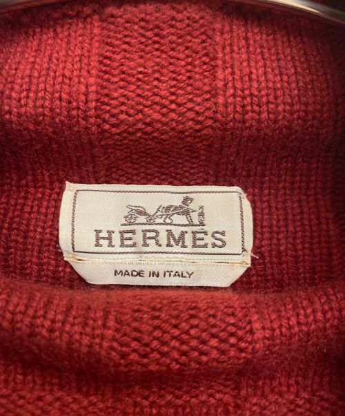 HERMES（エルメス）HERMES (エルメス) カシミヤタートルネックニット レッド サイズ:Mの古着・服飾アイテム