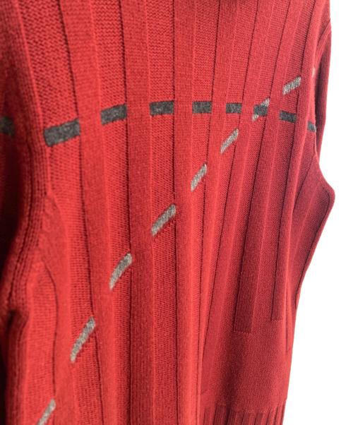 HERMES（エルメス）HERMES (エルメス) カシミヤタートルネックニット レッド サイズ:Mの古着・服飾アイテム