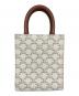 CELINE (セリーヌ) バーティカルカバ トリオンフ トートバッグ スモール トートバッグ ホワイト×ブラウン サイズ:ミニ：125000円