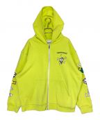 CHROME HEARTS×MATTY BOYクロムハーツ×マッティーボーイ）の古着「マッティボーイジップパーカー」｜黄緑