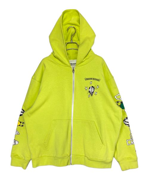CHROME HEARTS（クロムハーツ）CHROME HEARTS (クロムハーツ) MATTY BOY (マティ―・ボーイ) マッティボーイジップパーカー 黄緑 サイズ:XLの古着・服飾アイテム