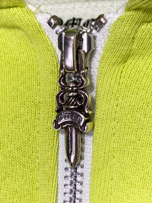 CHROME HEARTS（クロムハーツ）CHROME HEARTS (クロムハーツ) MATTY BOY (マティ―・ボーイ) マッティボーイジップパーカー 黄緑 サイズ:XLの古着・服飾アイテム