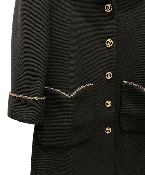 CHANEL（シャネル）CHANEL (シャネル) ココボタンチェーンコート ブラック サイズ:34の古着・服飾アイテム