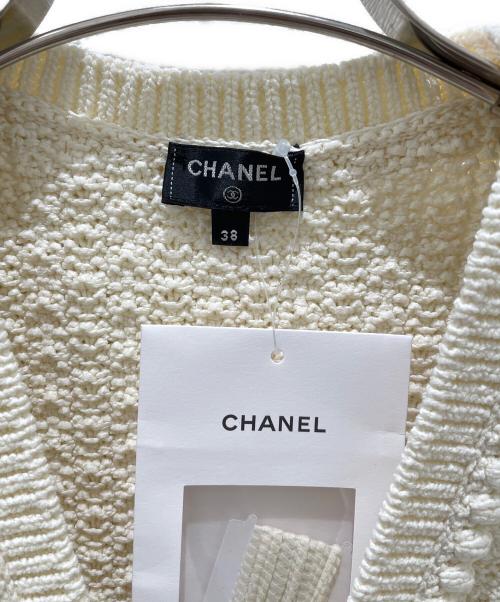 CHANEL（シャネル）CHANEL (シャネル) ココボタンコットンカーディガン アイボリー サイズ:38の古着・服飾アイテム