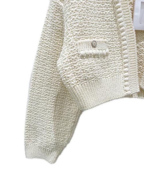 CHANEL（シャネル）CHANEL (シャネル) ココボタンコットンカーディガン アイボリー サイズ:38の古着・服飾アイテム