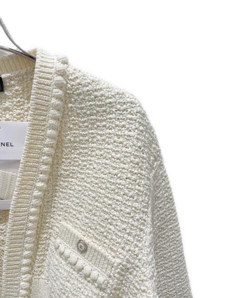 CHANEL（シャネル）CHANEL (シャネル) ココボタンコットンカーディガン アイボリー サイズ:38の古着・服飾アイテム