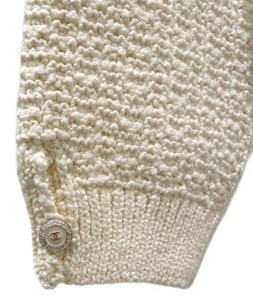 CHANEL（シャネル）CHANEL (シャネル) ココボタンコットンカーディガン アイボリー サイズ:38の古着・服飾アイテム