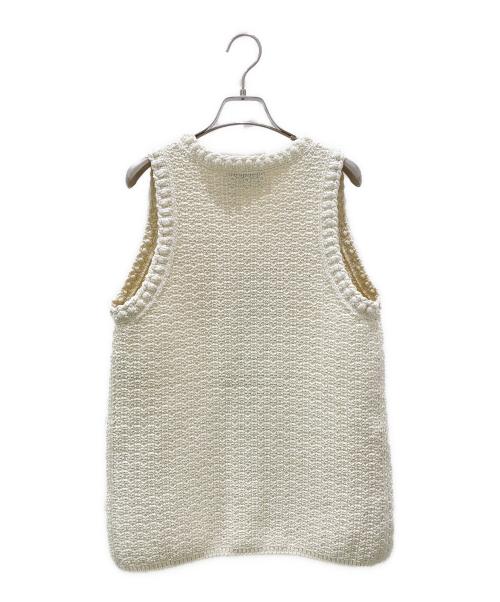 CHANEL（シャネル）CHANEL (シャネル) ココボタンコットンニットベスト アイボリー サイズ:36の古着・服飾アイテム