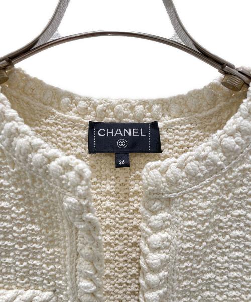 CHANEL（シャネル）CHANEL (シャネル) ココボタンコットンニットベスト アイボリー サイズ:36の古着・服飾アイテム