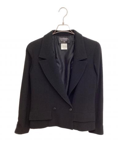 中古・古着通販】CHANEL (シャネル) ダブルジャケット ブラック サイズ
