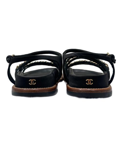 CHANEL（シャネル）CHANEL (シャネル) チェーンサンダル ブラック サイズ:36の古着・服飾アイテム