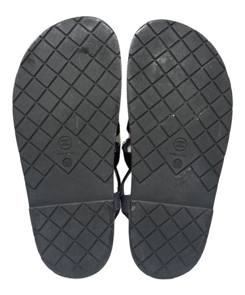 CHANEL（シャネル）CHANEL (シャネル) チェーンサンダル ブラック サイズ:36の古着・服飾アイテム