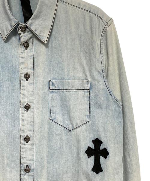 CHROME HEARTS（クロムハーツ）CHROME HEARTS (クロムハーツ) クロスパッチデニムシャツ サイズ:Sの古着・服飾アイテム