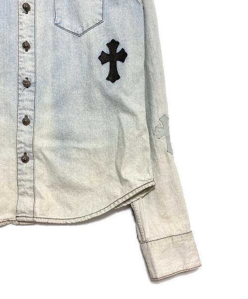 CHROME HEARTS（クロムハーツ）CHROME HEARTS (クロムハーツ) クロスパッチデニムシャツ サイズ:Sの古着・服飾アイテム