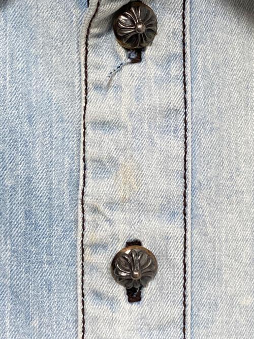 CHROME HEARTS（クロムハーツ）CHROME HEARTS (クロムハーツ) クロスパッチデニムシャツ サイズ:Sの古着・服飾アイテム