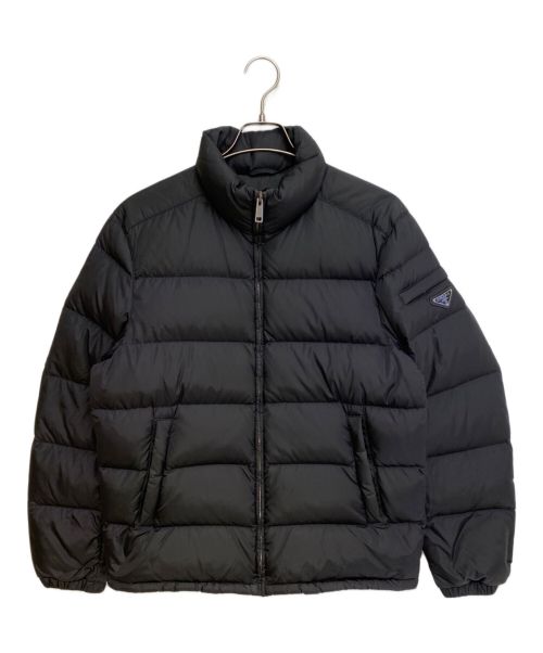 PRADA（プラダ）PRADA (プラダ) ロゴプレートダウンジャケット ブラック サイズ:48の古着・服飾アイテム