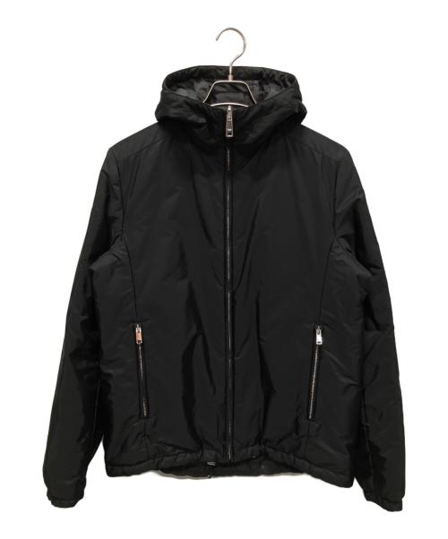 PRADA（プラダ）PRADA (プラダ) 三角プレートリバーシブル中綿ジャケット ブラック×グレー サイズ:50の古着・服飾アイテム