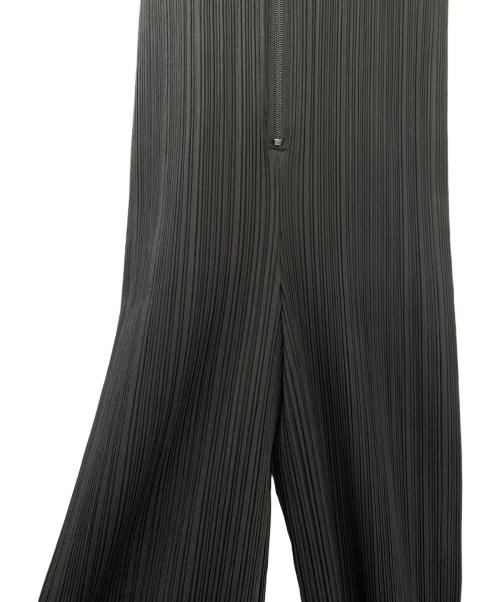 PLEATS PLEASE（プリーツプリーズ）PLEATS PLEASE (プリーツプリーズ) ジップアップ オールインワン ジャンプスーツ ブラック サイズ:3の古着・服飾アイテム