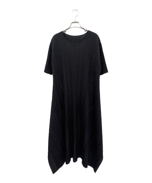 PLEATS PLEASE（プリーツプリーズ）PLEATS PLEASE (プリーツプリーズ) プリーツワンピース ブラック サイズ:3の古着・服飾アイテム