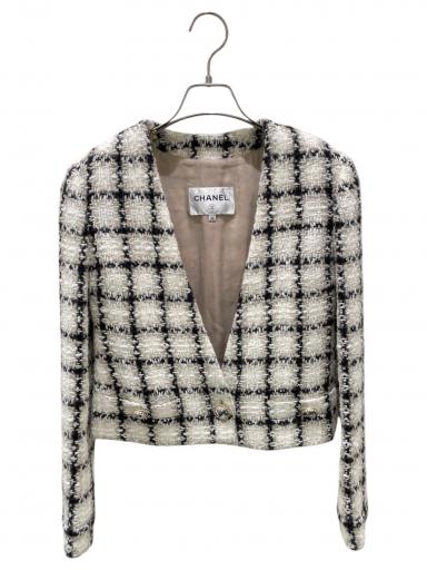 中古・古着通販】CHANEL (シャネル) ココボタンツイードチェック