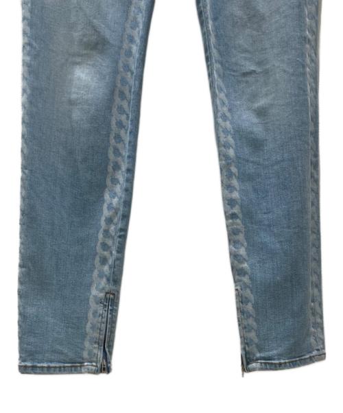 CHANEL（シャネル）CHANEL (シャネル) チェーンプリントデニムパンツ インディゴ サイズ:38の古着・服飾アイテム