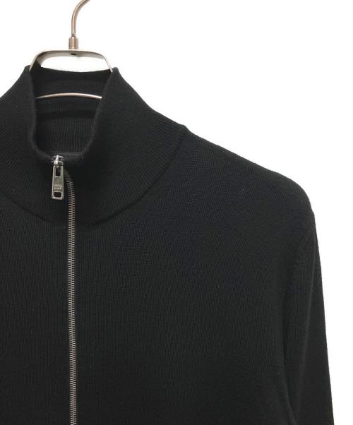 PRADA（プラダ）PRADA (プラダ) PRADA ドライバーズニットジップアップニット ブラック サイズ:48の古着・服飾アイテム