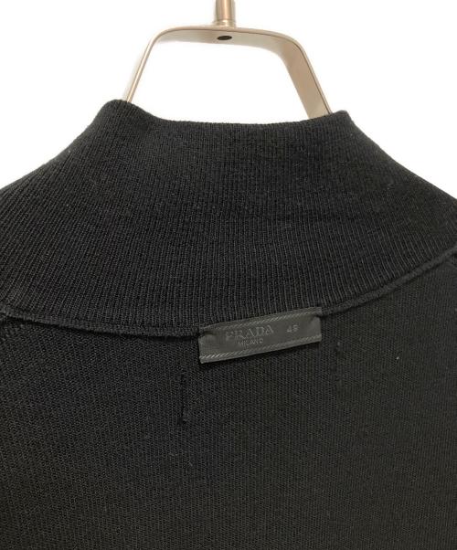 PRADA（プラダ）PRADA (プラダ) PRADA ドライバーズニットジップアップニット ブラック サイズ:48の古着・服飾アイテム
