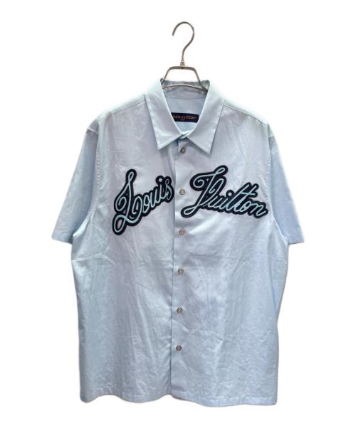 LOUIS VUITTON（ルイ ヴィトン）LOUIS VUITTON (ルイ ヴィトン) エンブロイダード ショートスリーブシャツ スカイブルー サイズ:Lの古着・服飾アイテム