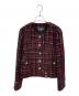 CHANEL（シャネル）の古着「P73 ココマークリボンツイードジャケット」｜レッド×ブラック