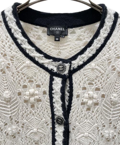 CHANEL（シャネル）CHANEL (シャネル) ココマークカシミヤカーディガン アイボリー サイズ:38の古着・服飾アイテム