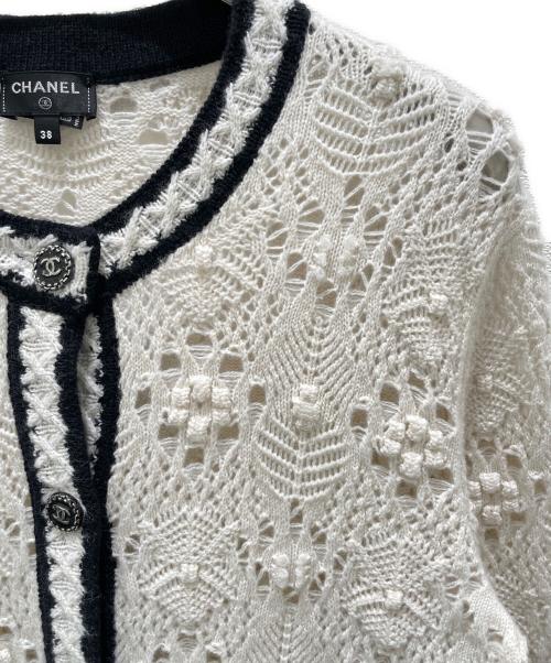 CHANEL（シャネル）CHANEL (シャネル) ココマークカシミヤカーディガン アイボリー サイズ:38の古着・服飾アイテム